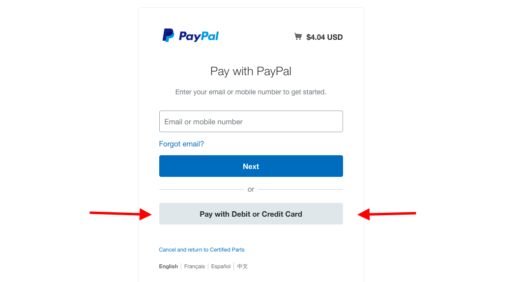 How to use Credit or Debit Card with Paypal without having an account with Paypal?