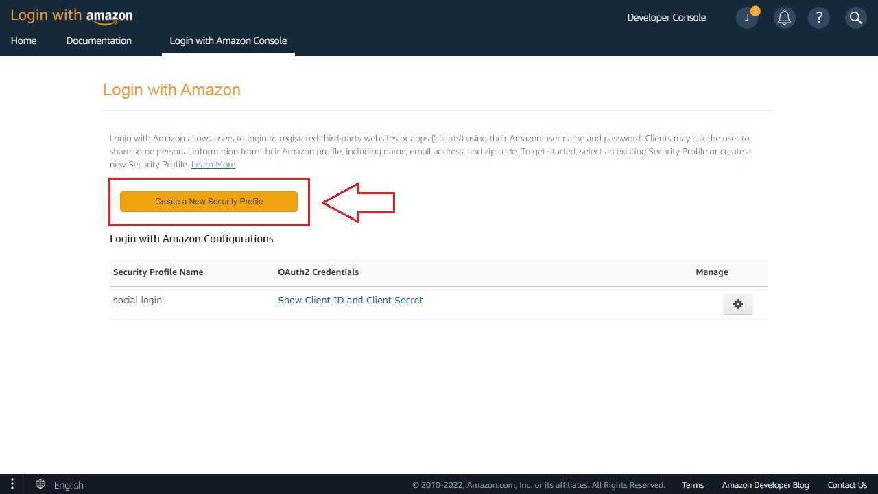 Froonze Customer Accounts Help Center | Amazon API key pair
